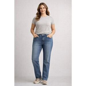 DULUTH TRADING CO JEANS WOMENS BLUE DENIM JEANS SIZE 14X31